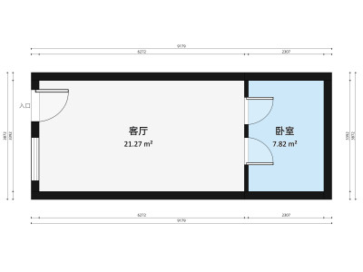 万科四季花城小区1室2厅户型图3