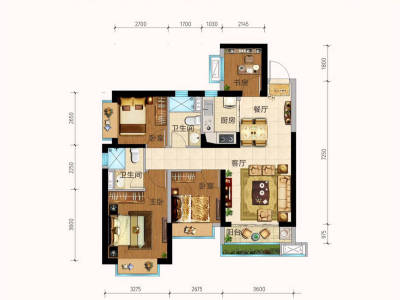 恒大城一期小区0室0厅户型图1
