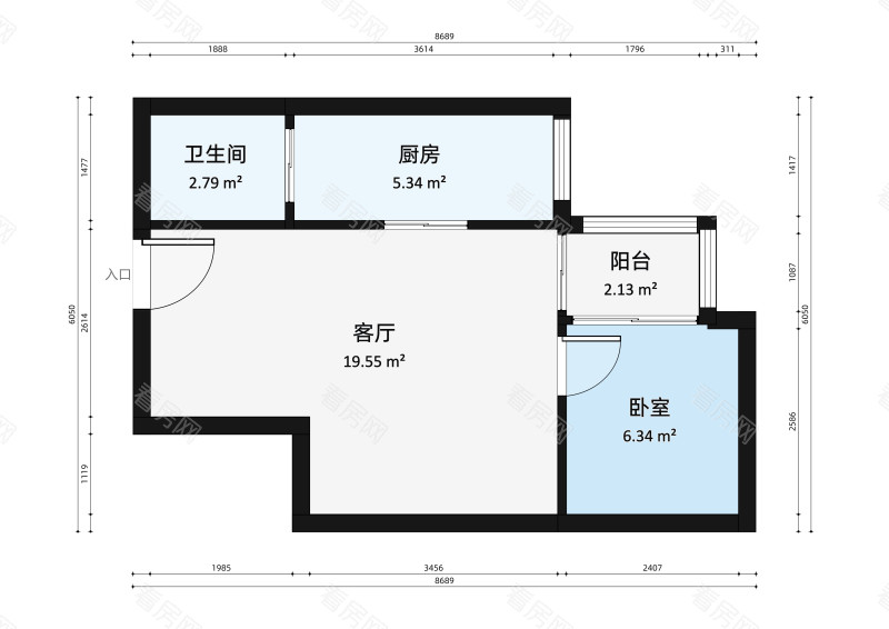 加和领御名苑小区1室1厅户型图