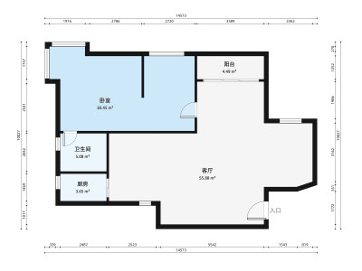 沙面新城小区5室2厅户型图2