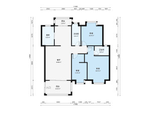 帝景豪庭西区4室2厅户型图1