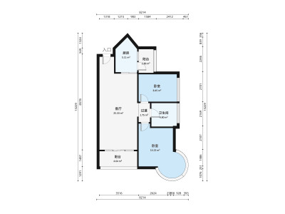 尚都小区2室2厅户型图1