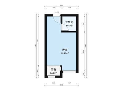 名雅豪庭二期小区1室0厅户型图4