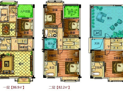 保利御江南小区5室2厅4卫户型图2
