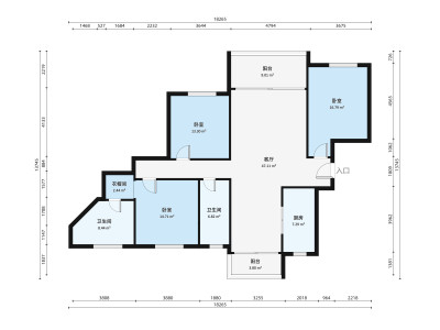 中信红树湾南区小区3室2厅户型图5