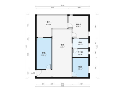 三友商住楼小区3室2厅户型图1