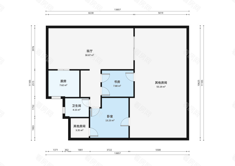中山比华利山小区2室2厅户型图6