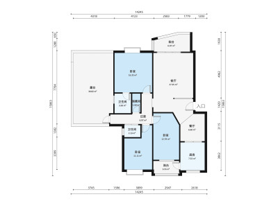 半山翠苑小区3室2厅户型图3