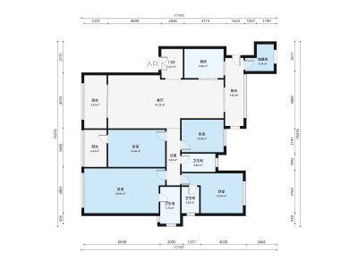依云曦城小区4室2厅户型图1