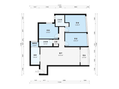 嘉意台小区3室1厅户型图3