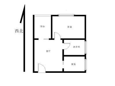 未来荟小区1室1厅1卫户型图3