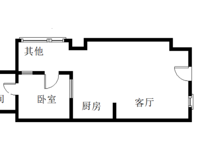 太子山庄小区1室1厅1卫户型图1