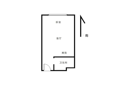 太平洋鼎旺中心小区1室1厅1卫户型图3
