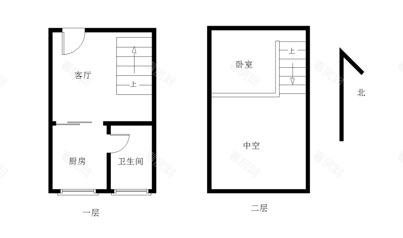 水仙花园小区1室1厅1卫户型图3