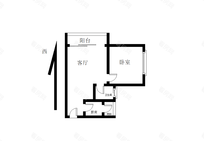 皇庭世纪小区1室1厅1卫户型图29