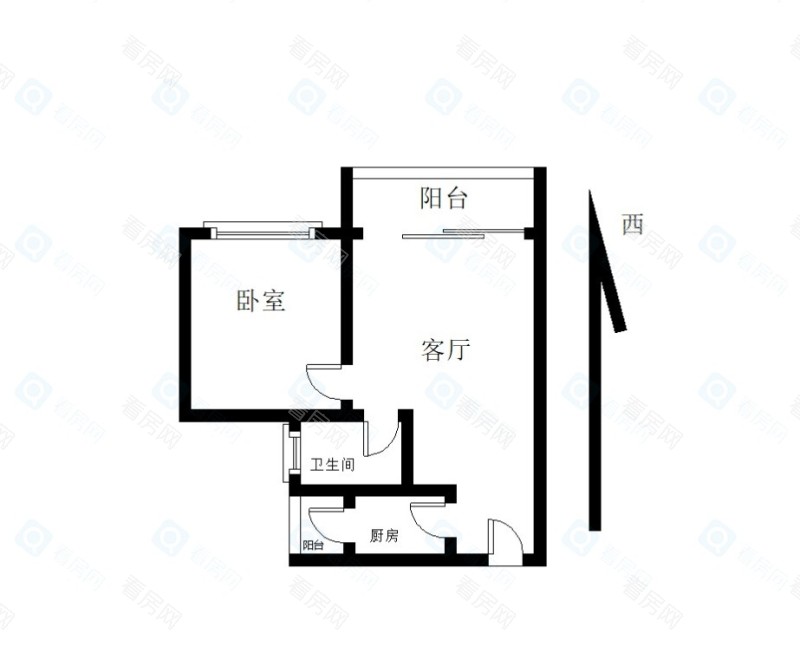 皇庭世纪小区1室1厅1卫户型图28