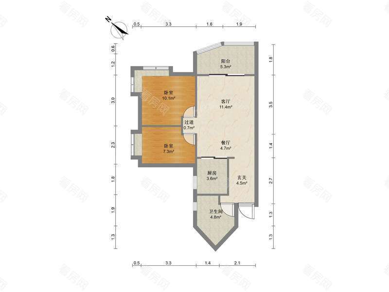 嘉宝田花园一期 60平南北两房总价410万_嘉宝田花园一期二手房户型图片7
