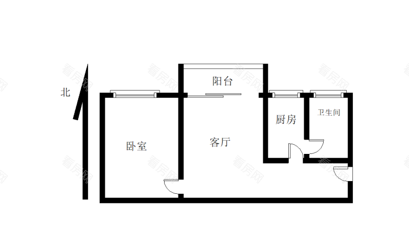 皇庭世纪小区1室1厅1卫户型图47